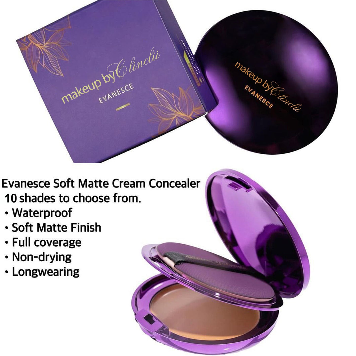 Final 3 Hours: 60%OFF-Evanesce Soft Matte Cream Concealer with Brush FREE !🎁