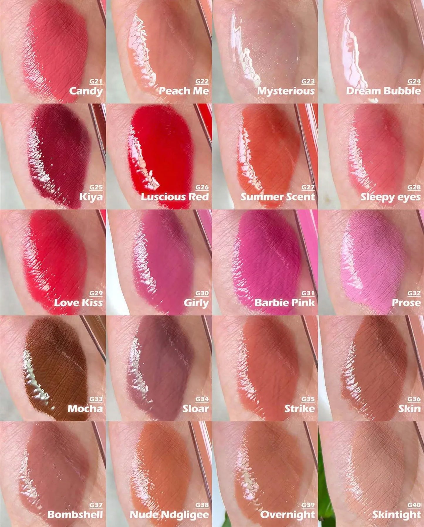 Private label transparent sparkling diamond lip gloss