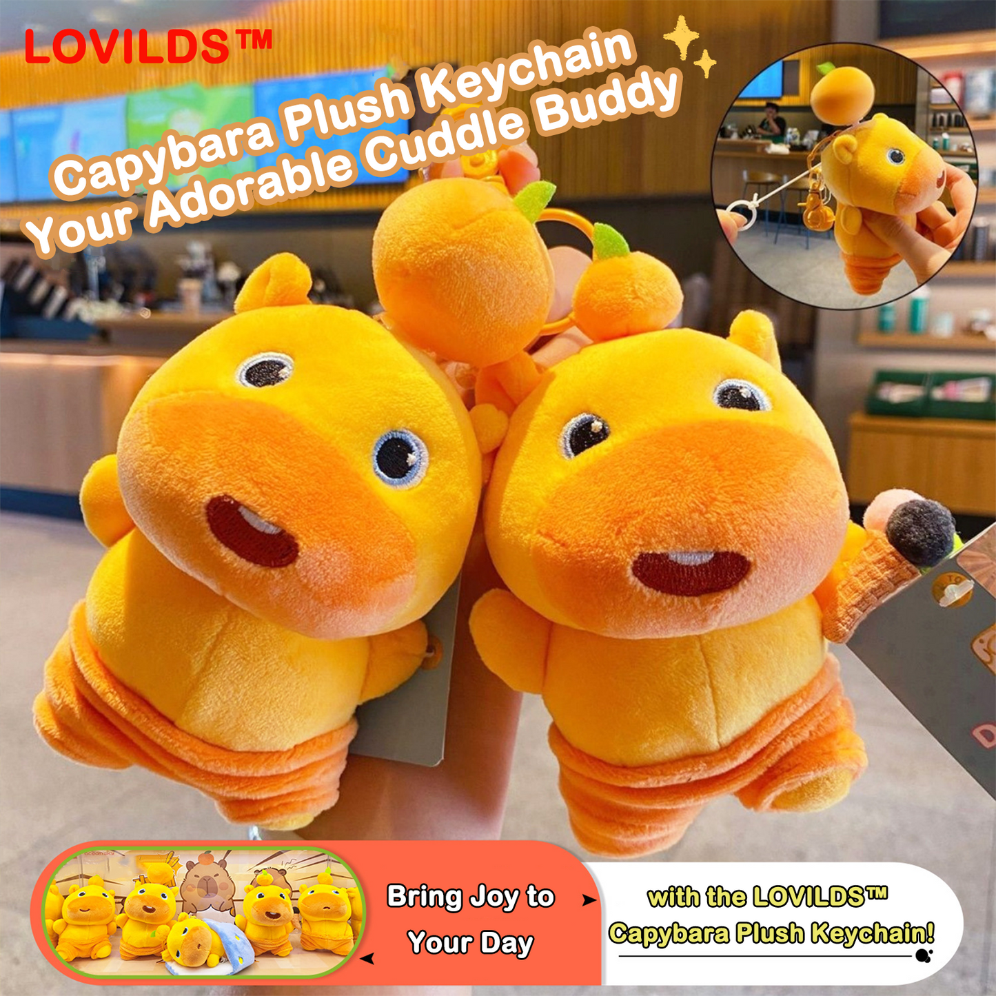 Add a Dash of Cuteness to Your Life with Our Adorable Capybara Keychains! 🎁 Perfect for Gifting, Collecting, and Daily Fun!