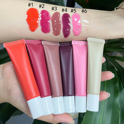 Customized logo water light glass high moisturizing lip gloss